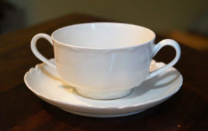 Bouillon Soup Cup Front View