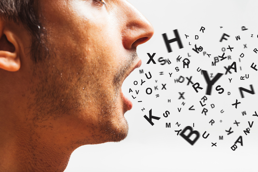Speaking filler words such as "um" and "uh" are common and can be stopped.